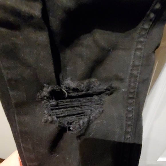 High waisted Ripped black Jeggings - Picture 4 of 5